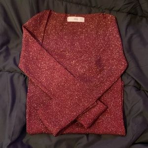 MNG rep glittery shirt